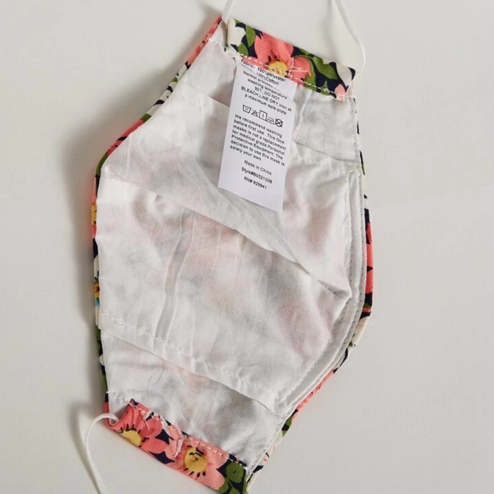 Flower Pattern Face Mask - Picture 3 of 5